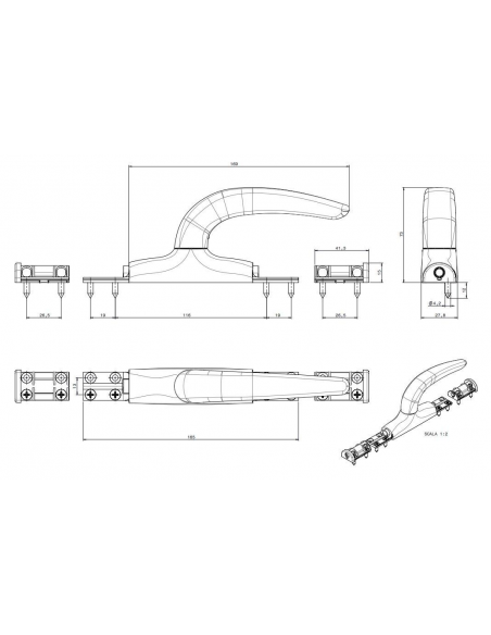 Cremona Lothus 1870 Inox - Dimensiones Cremona Lothus 1870 Inox - Dimensiones