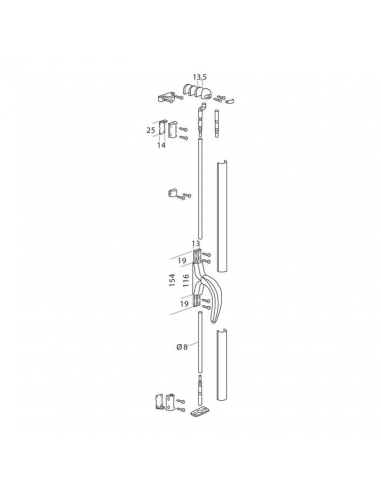 Cremona Lothus con llave 1873 Inox - Partes