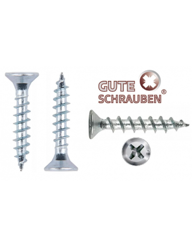 Tornillo Gute Schrauben Herrajes 4X32 - Vista Cabeza Oval/Avellana