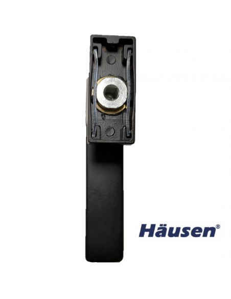 Manilla Spartan Oscilo Batiente Negro - Mostrando conexión de cuadradillo 7mm