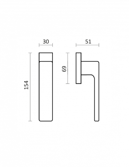 Esquema Manilla Spartan Oscilo Batiente Negro