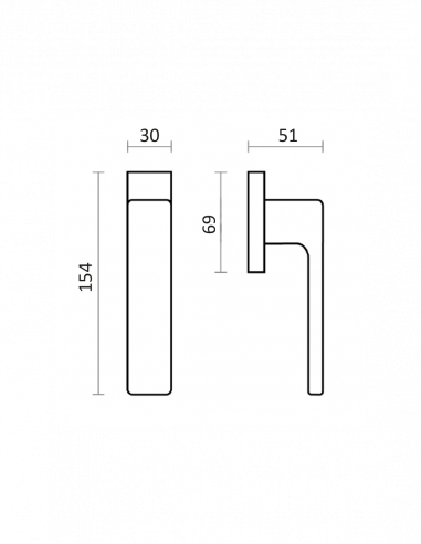 Manilla Spartan Oscilo Batiente Blanca - Ficha medidas