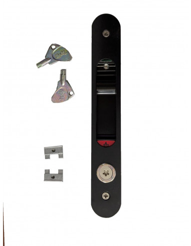 CIERRE F98B SIMPLE CON LLAVE NEGRO
