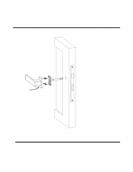 Manilla Spartan Oscilo Batiente INOX 7X35mm - Diagrama instalacion Manilla Spartan Oscilo Batiente INOX 7X35mm - Diagrama instalacion