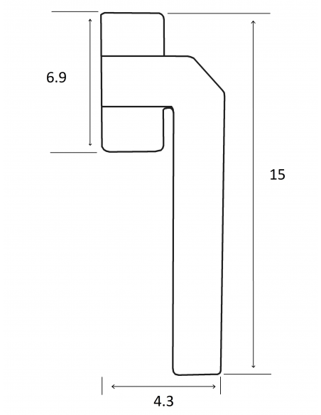 Manilla Corvair Acodada Dcha Esquema Técnico Manilla Corvair Acodada Dcha Esquema Técnico