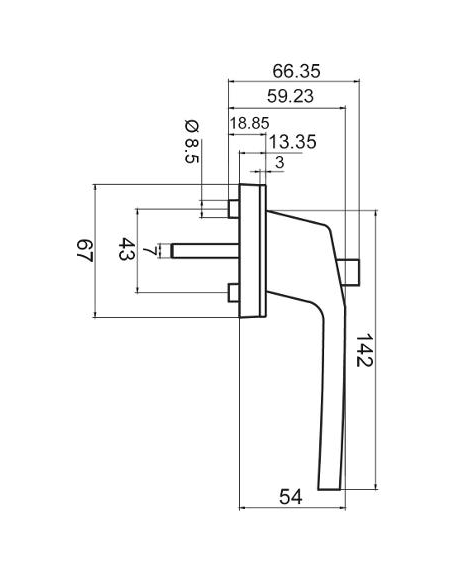 danubio con llave - esquema tecnico