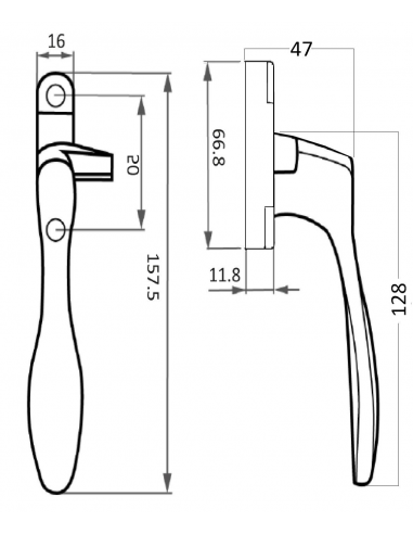 Esquema Tecnico Cierre presión Murano Izquierda