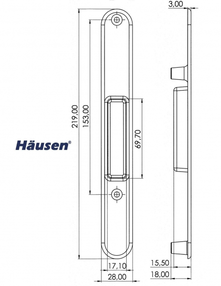 Esquema tecnico - Uñero Capri Largo Interior