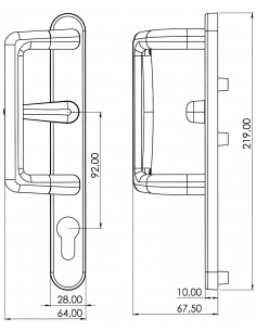 Asa Capri Interior con Accion Multipunto y Bocallave Plata 9006 2