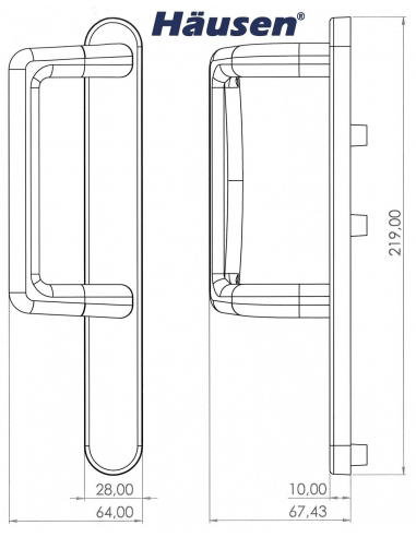 Esquema tecnico - Asa Capri Exterior Capri Ciega Larga