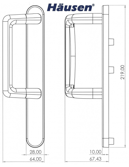Esquema tecnico - Asa Capri Exterior Capri Ciega Larga