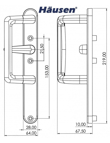 Esquema Tecnico - Asa Capri Interior Con Accion Sin Bocallave