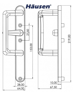 Asa Capri Interior Con Accion Sin Bocallave, Plata 9006 2