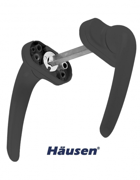 Vista Lateral - Manilla recuperable negra Omega 9005