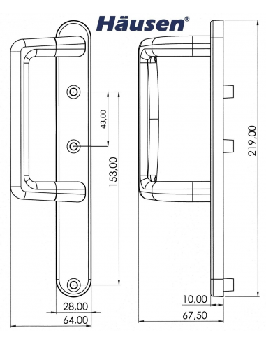 Esquema Tecnico - Asa Capri Larga Interior Pasiva
