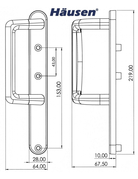 Esquema Tecnico - Asa Capri Larga Interior Pasiva