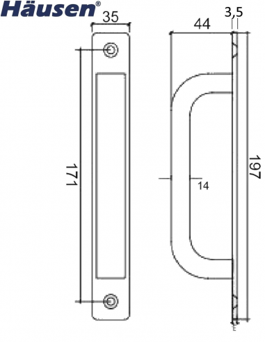 Esquema Tecnico - Asa Recta Basic