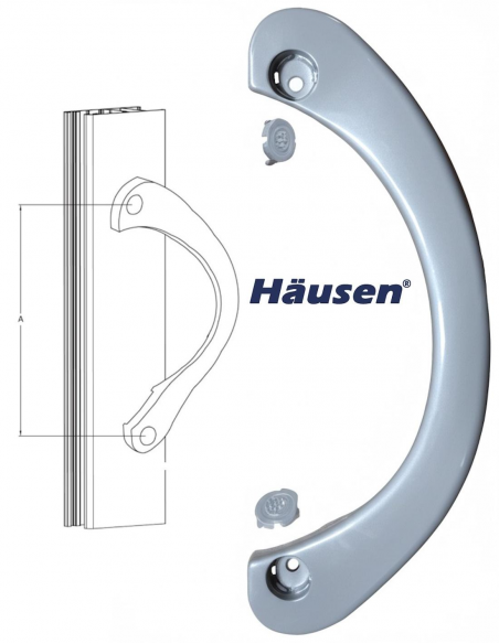 Ilustracion En Perfil Europeo - Tirador Lerma Gris Plata 9006