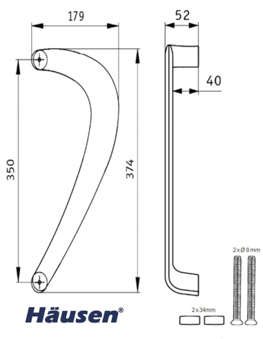 Esquema Tecnico - Tirador Austral Izquierda