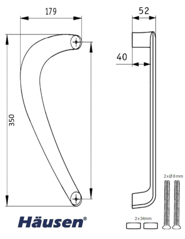 Esquema Tecnico - Tirador Austral Derecha