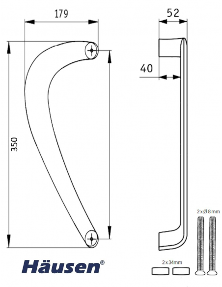 Esquema Tecnico - Tirador Austral Derecha Esquema Tecnico - Tirador Austral Derecha