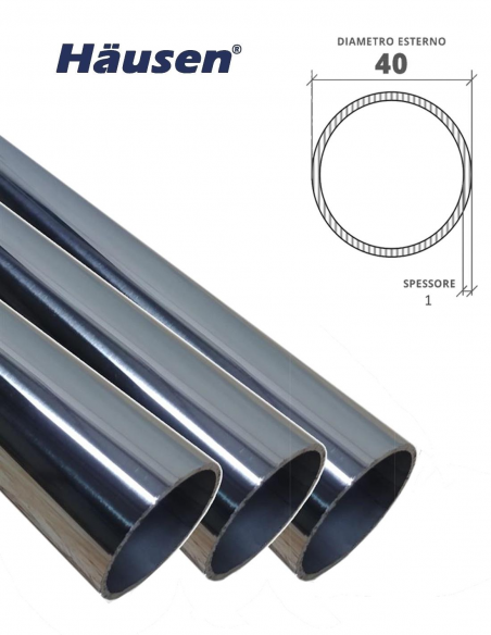 Vista de varios Tubos Tirador Apolo Inox Pulido Diametro 40mm