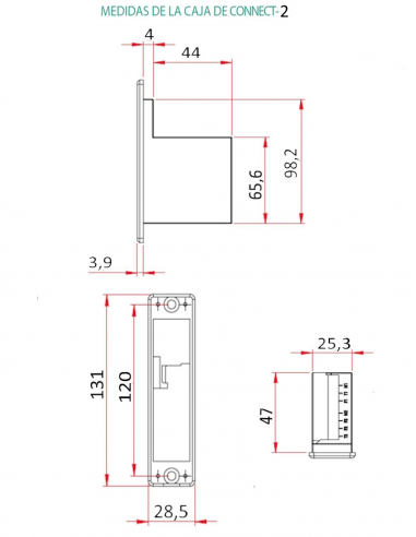 Esquema Tecnico - Pulsador CONNECT-2