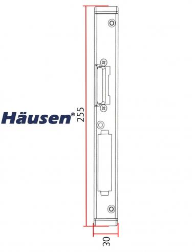 Esquema Tecnico Cerradero Central Domo Izquierda PVC 13mm