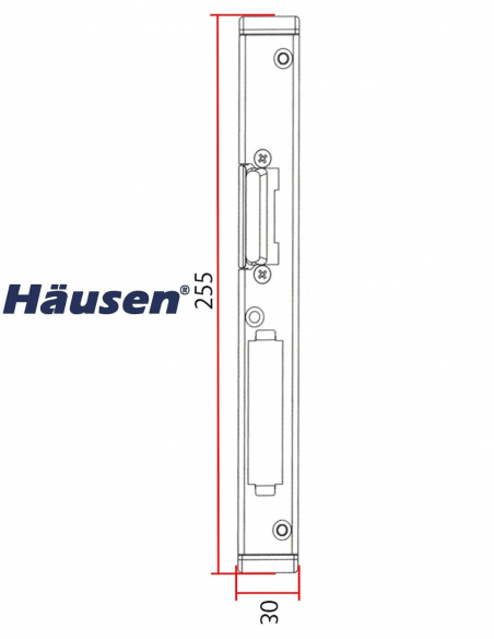 Esquema Tecnico Cerradero Central Domo Izquierda PVC 13mm Esquema Tecnico Cerradero Central Domo Izquierda PVC 13mm