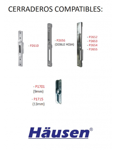 Cerraderos compatibles para la Cerradura 5 Puntos (No incluidos)