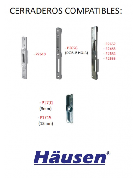 Cerraderos compatibles para la Cerradura 5 Puntos (No incluidos)