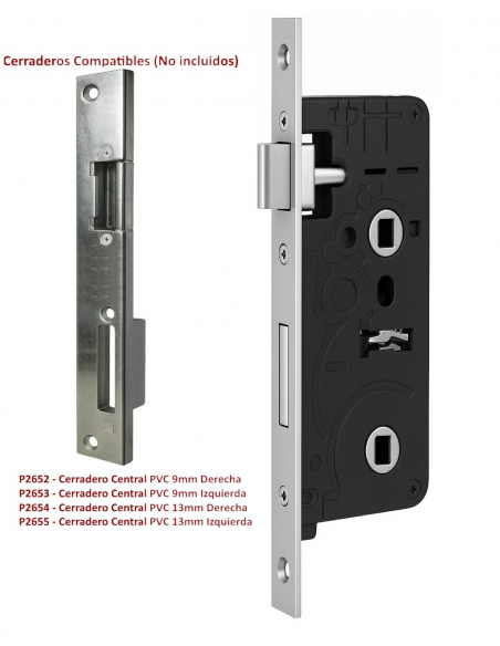 Piezas Compatibles Cerradura WC/Baños Para PVC 90/20mm. Piezas Compatibles Cerradura WC/Baños Para PVC 90/20mm.