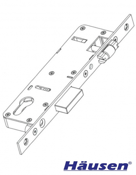 Cerradura con rodillo Para Puertas PVC 30mm. Cerradura con rodillo Para Puertas PVC 30mm.