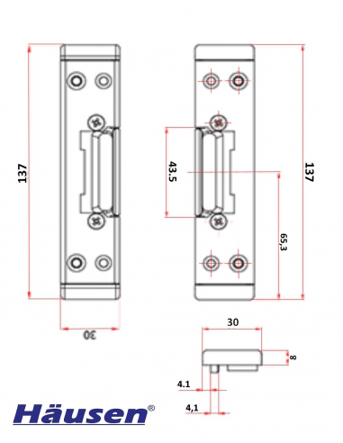 Esquema Tecnico - Cerradero Universal Ajustable