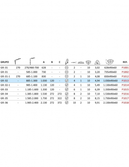 P1013TABLA P1013TABLA