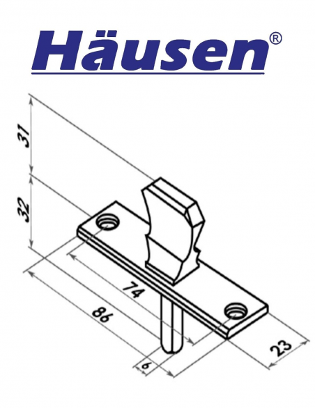 Esquema Tecnico - Muletilla 6mm Esquema Tecnico - Muletilla 6mm