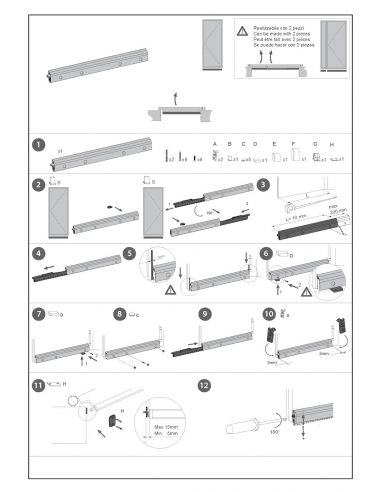 Instalacion del Bajopuertas Automático Superpuesto Blanco 900mm