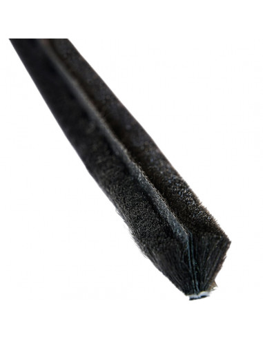 Burlete Felpudo Pro Silent Negro 69x1000 +2MM 4P con lámina central