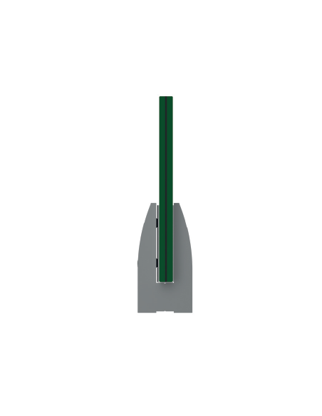 VDR PINZA VIDRIO CUADRADA 10 - 12 mm. SIN PERF. ANTRACITA TEXTURADO