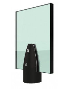 VDR PINZA VIDRIO OVALADA 12 - 16 mm. SIN PERF. NEGRO TEXTURADO