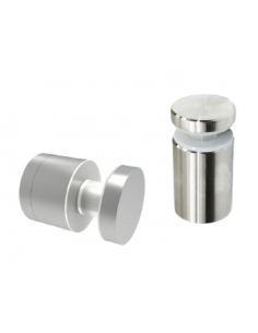 VDR Soporte de Vidrio Liso Ajustable Ø40 | Fijación a Pared | Herrajes para Vidrio