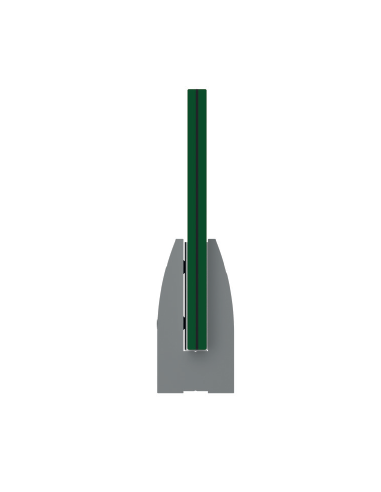 VDR Pinza de Vidrio Cuadrada 10–12 mm | Sin Perforación | Negro
