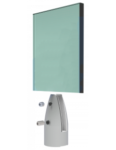 VDR Pinza Vidrio Ovalada 10–12 mm Sin Perforación | Antracita Texturado