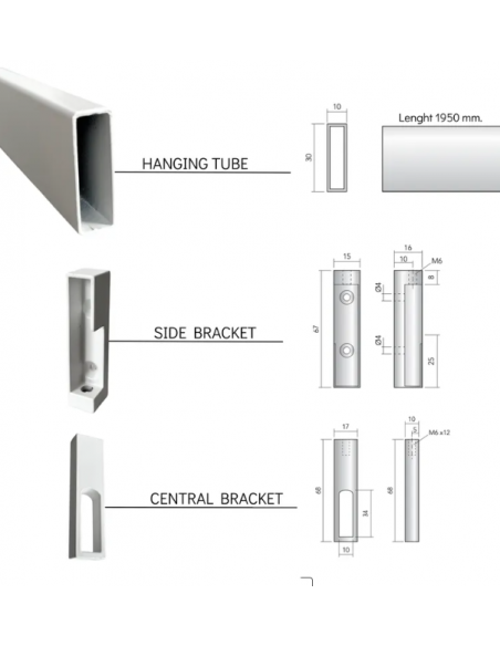 Cover Bisagra Kit KP001‑9016 para Ventanas PVC Oscilobatientes – Herraje de Cierre Seguro y Alta Durabilidad