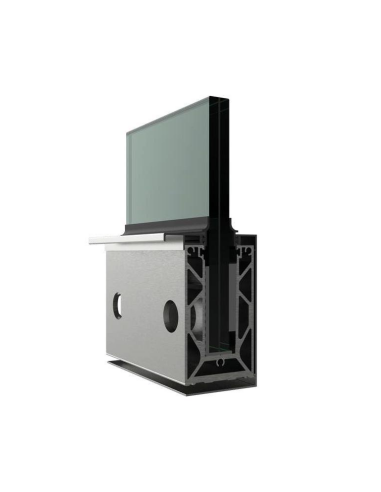 copy of copy of VDR PERFIL BASE HBV-III 3 m. SUJECIÓN SUELO VIDRIO ANODIZADO PLATA