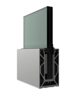Perfil Base HBV‑III Aluminio Anodizado Plata (10 × 60× 3 mm) – Sujeción de Vidrio Profesional