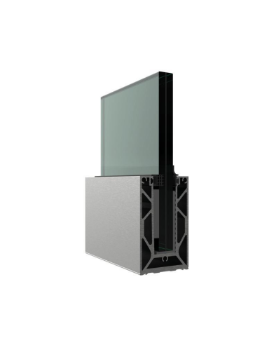 Perfil Base HBV‑III Aluminio Anodizado Plata (10 × 60× 3 mm) – Sujeción de Vidrio Profesional