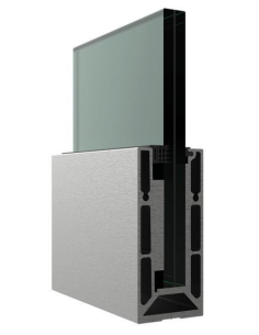 copy of copy of copy of copy of copy of VDR PERFIL BASE HBV-III 3 m. SUJECIÓN SUELO VIDRIO ANODIZADO PLATA