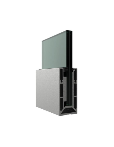 copy of copy of copy of copy of VDR PERFIL BASE HBV-III 3 m. SUJECIÓN SUELO VIDRIO ANODIZADO PLATA