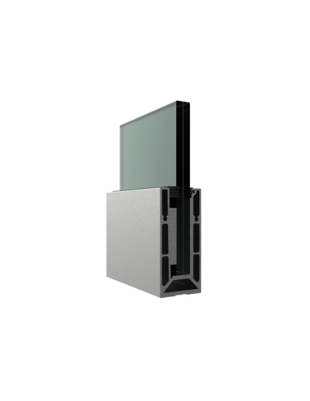 Perfil Base HBV‑III Aluminio Anodizado Plata (10 × 60× 3 mm) – Sujeción de Vidrio Profesional